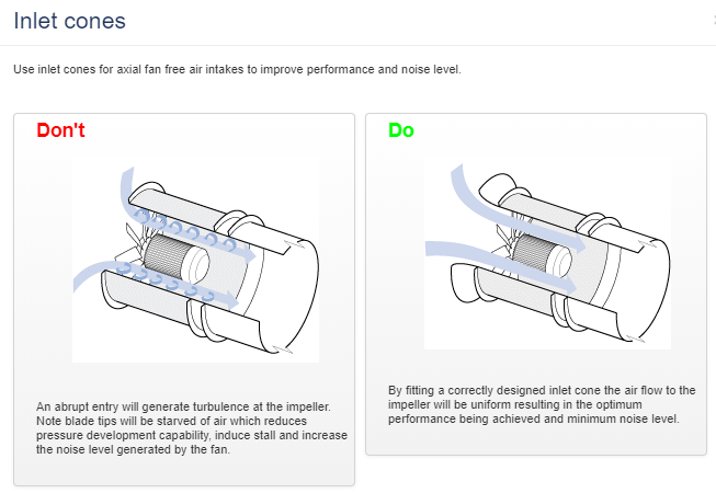 fans inlet cones