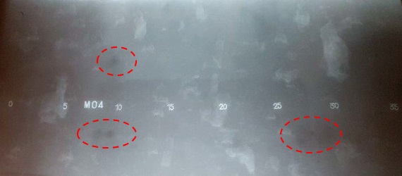 microbial induced pitting corrosion radiography