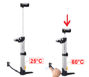 bicycle hand pump experiment